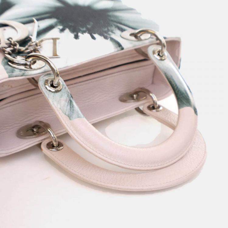 Pre Owned Dior Medium Deerskin Floral Lady Dior