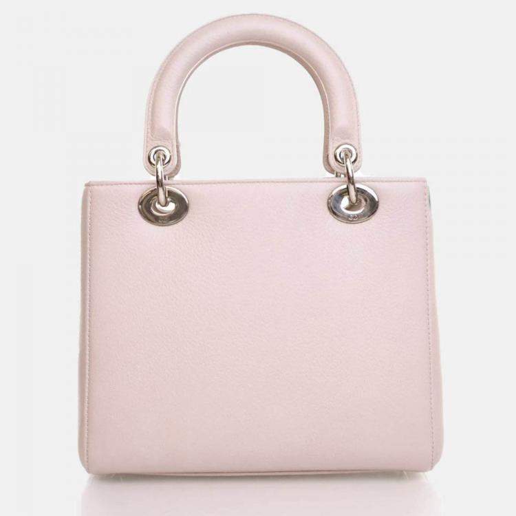 Pre Owned Dior Medium Deerskin Floral Lady Dior