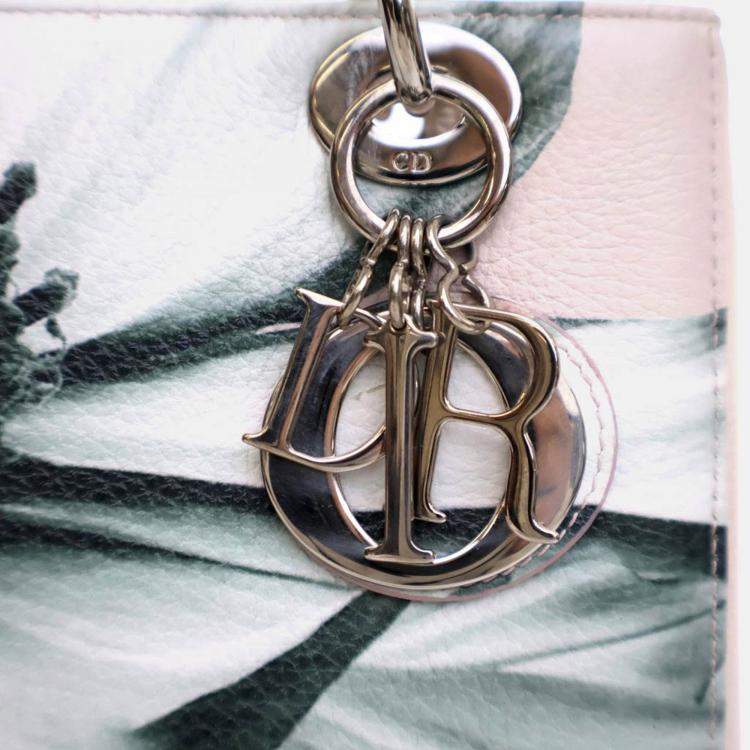 Pre Owned Dior Medium Deerskin Floral Lady Dior