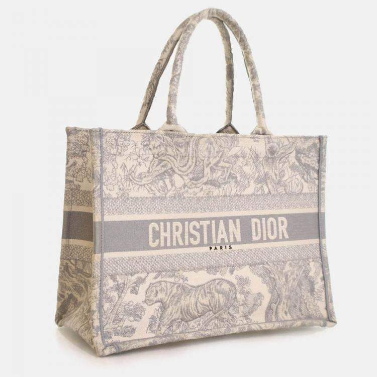 Pre Owned Dior Medium Toile De Jouy Book Tote