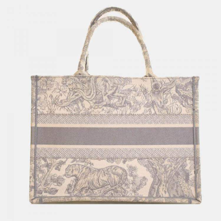 Pre Owned Dior Medium Toile De Jouy Book Tote