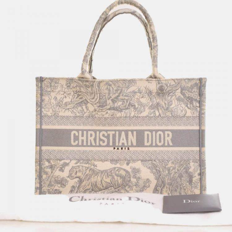 Pre Owned Dior Medium Toile De Jouy Book Tote
