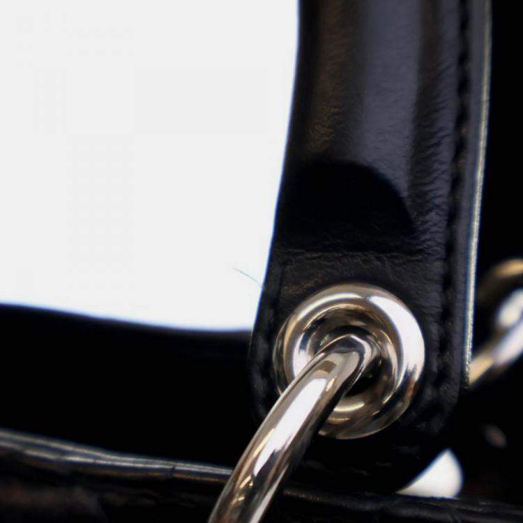 Pre Owned Dior Vintage Large Black Lambskin Lady Dior