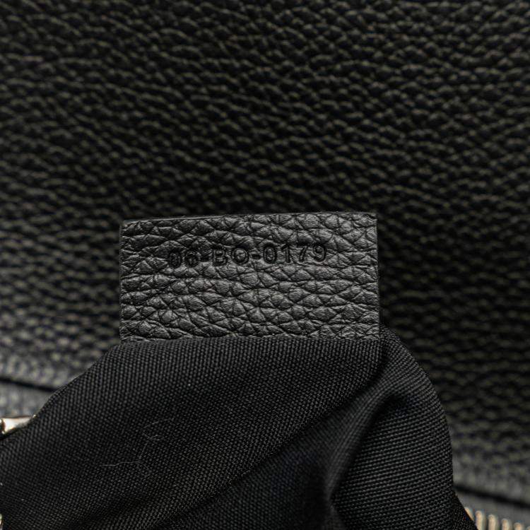 Pre Owned Dior Black Kim Jones Grained Calfskin Saddle Bag