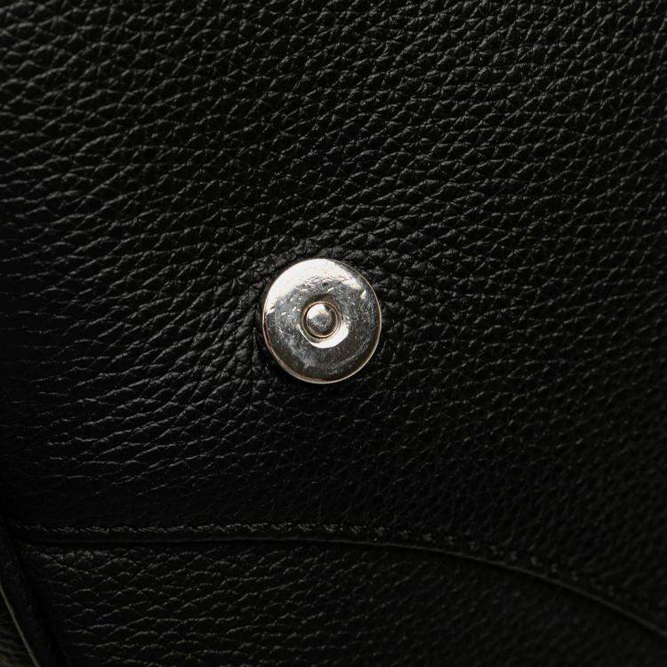 Pre Owned Dior Black Kim Jones Grained Calfskin Saddle Bag