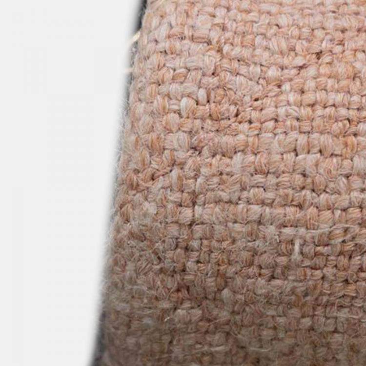 Pre Owned Dior Pink Small Tweed Macrocannage Caro Bag