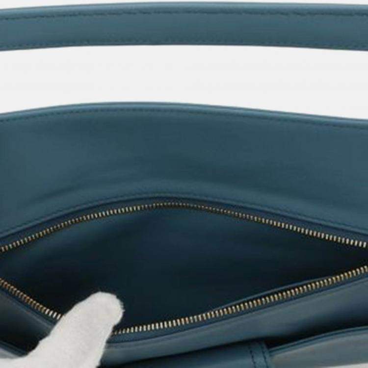 مملوكة مسبقًا Dior Blue Medium Calfskin DiorDouble Chain Bag
