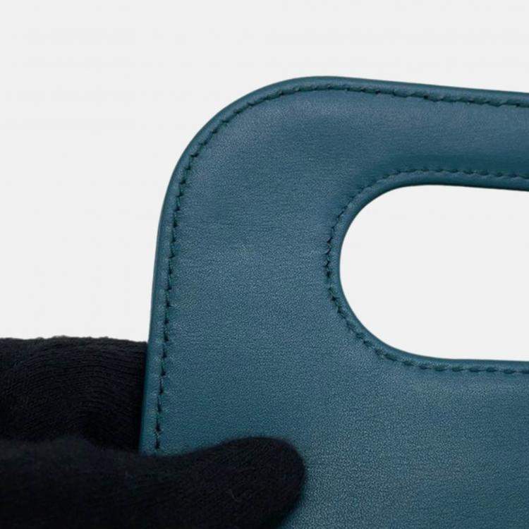 مملوكة مسبقًا Dior Blue Medium Calfskin DiorDouble Chain Bag