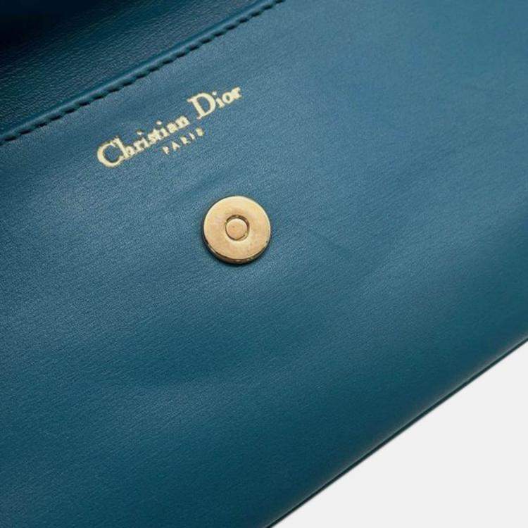 مملوكة مسبقًا Dior Blue Medium Calfskin DiorDouble Chain Bag