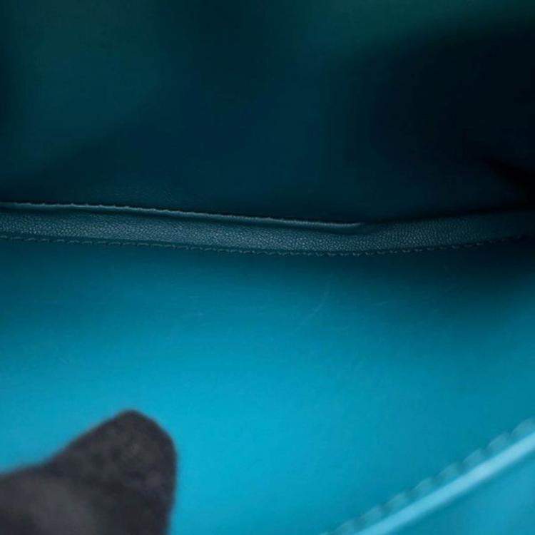 مملوكة مسبقًا Dior Blue Medium Calfskin DiorDouble Chain Bag