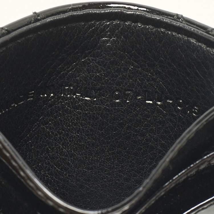 Pre Owned Dior Black Cannage Patent Leather Lady Dior Card Holder