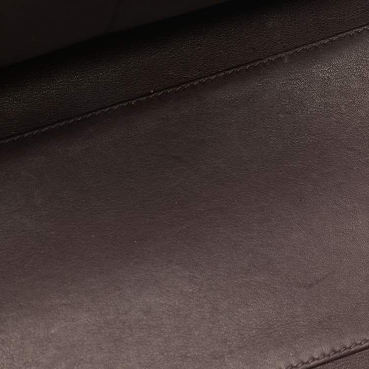 Pre Owned Dior Brown Ostrich Medium Diorever Top Handle Bag