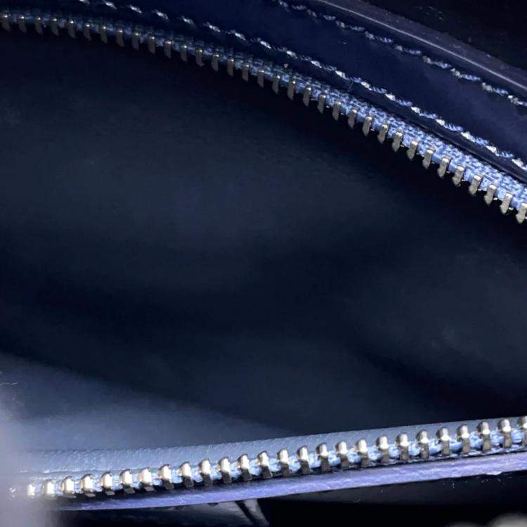 Pre Owned Dior Lady Dior 2Way Handbag Metalicpurple Leather Size Medium