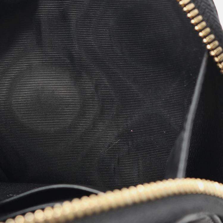 Pre Owned Dior Black Lambskin Cannage Lady Dior Call In Phone Holder