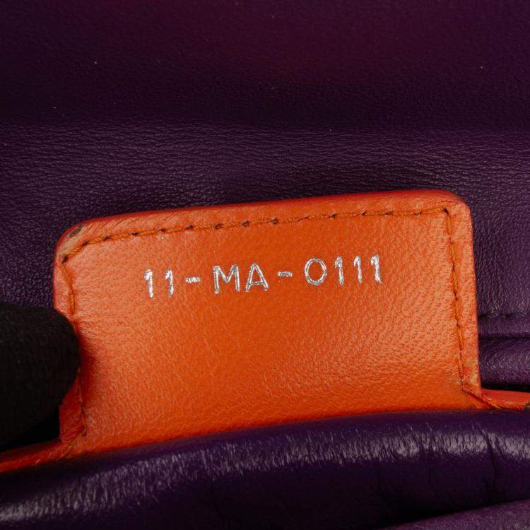 Pre Owned Dior Multicolor Medium Tricolor Lambskin Cannage Lady Dior
