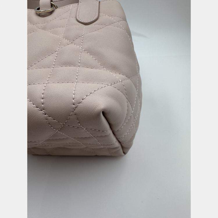 Pre Owned Dior Small Toujours Vertical pink Leather Bag 