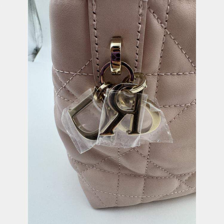 Pre Owned Dior Small Toujours Vertical pink Leather Bag 