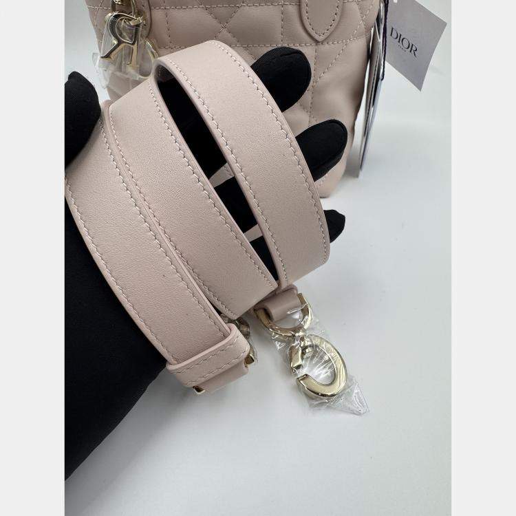 Pre Owned Dior Small Toujours Vertical pink Leather Bag 