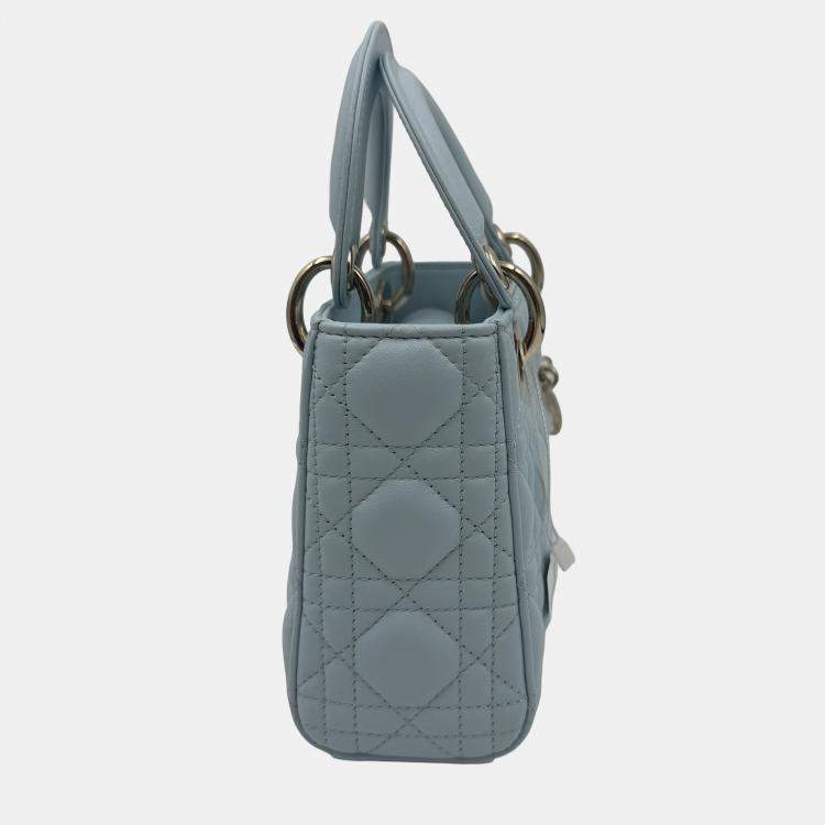 Pre Owned Dior Blue Mini Cannage Lady Dior