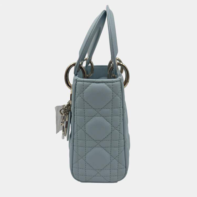 Pre Owned Dior Blue Mini Cannage Lady Dior