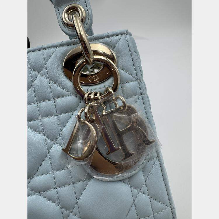 Pre Owned Dior Blue Mini Cannage Lady Dior