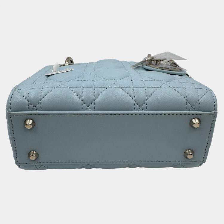 Pre Owned Dior Blue Mini Cannage Lady Dior