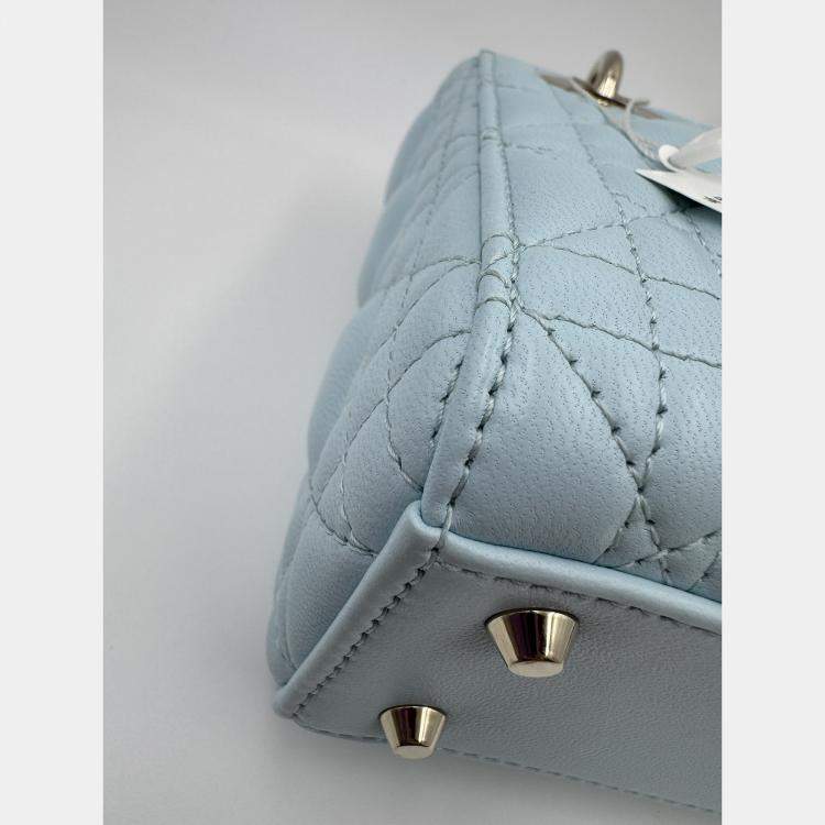 Pre Owned Dior Blue Mini Cannage Lady Dior
