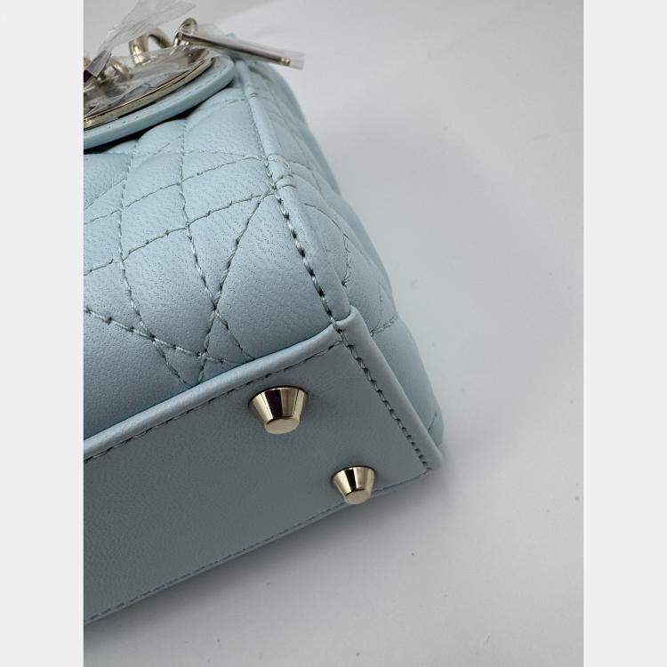 Pre Owned Dior Blue Mini Cannage Lady Dior