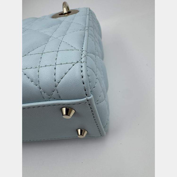Pre Owned Dior Blue Mini Cannage Lady Dior