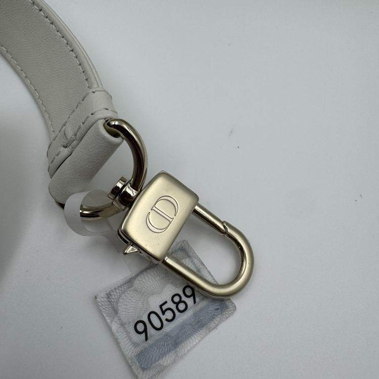 Pre Owned Dior White Cannage Leather Medium Lady D-Joy Tote