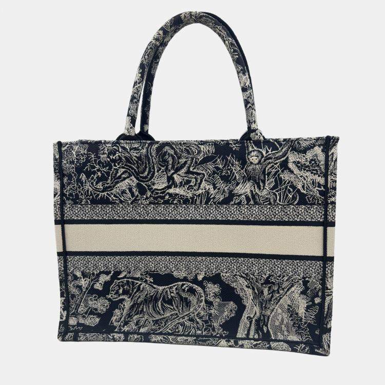 Pre Owned Dior Embroidered Medium Book Tote Bag
