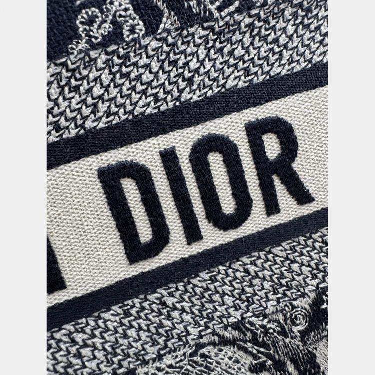 Pre Owned Dior Embroidered Medium Book Tote Bag