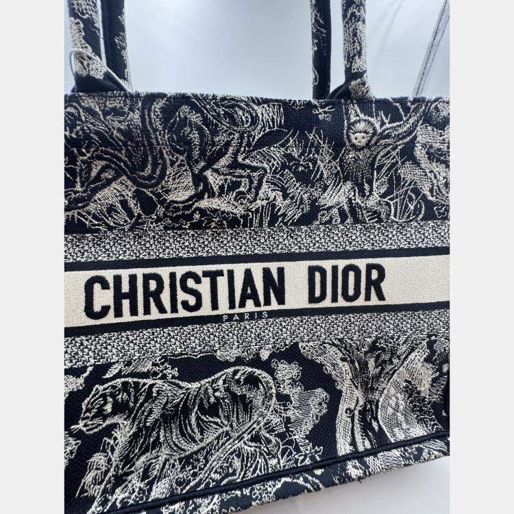 Pre Owned Dior Embroidered Medium Book Tote Bag