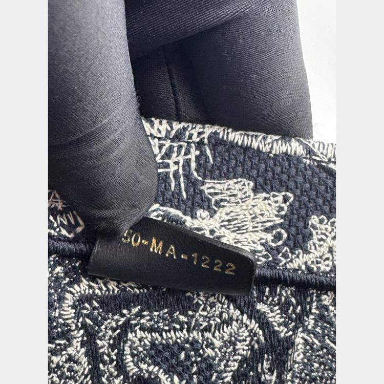 Pre Owned Dior Embroidered Medium Book Tote Bag