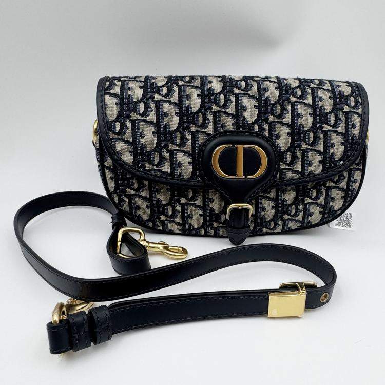 Pre Owned Dior Oblique Bobby Oblique Small Canvas  Shoulder Bag 