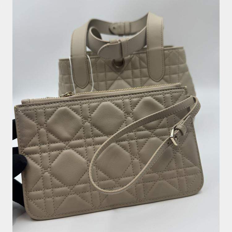 Pre Owned Dior Cannage Leather Dior Toujours Tote