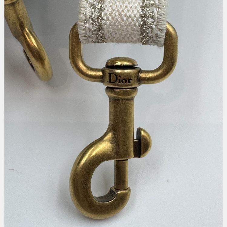 Pre Owned DIOR white/gold Oblique Book Tote
