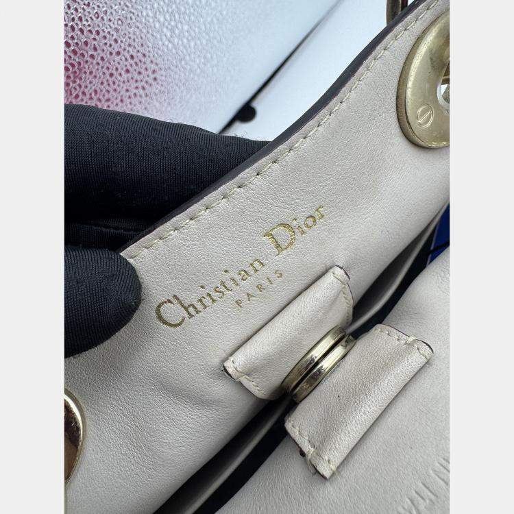 Pre Owned Dior Fuchsia Leather Medium Diorissimo Shopper Tote