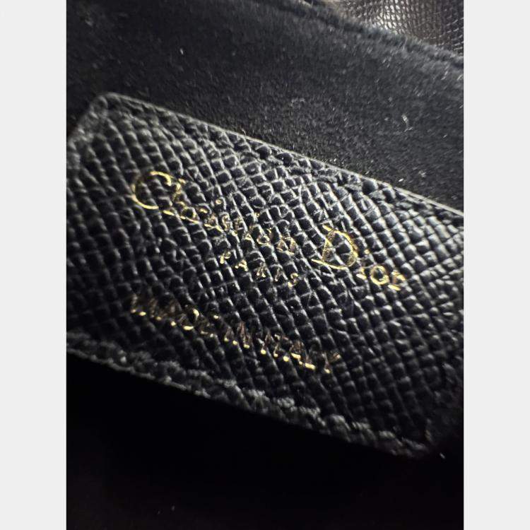 Pre Owned Dior Black Leather Mini Saddle Bag