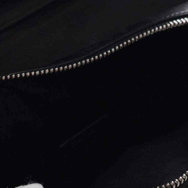 Pre Owned Dior Black Oblique Perforated Calfskin Galaxy Saddle Bag
