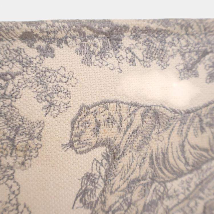 Pre Owned Dior Grey Medium Toile de Jouy Reverse Embroidered Canvas Book Tote