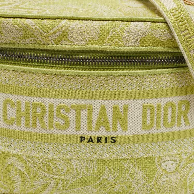 Pre Owned Dior Light Green Toile De Juoy Small Diortravel Vanity Case