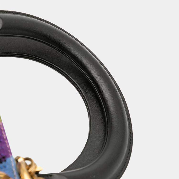 مملوكة مسبقًا Dior Multicolor Medium Calfskin Beaded and Embroidered Tarot Judgment Lady Dior