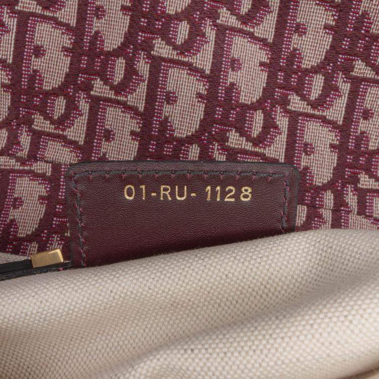 مملوكة مسبقًا Dior Red Mini Oblique Canvas Saddle Bag