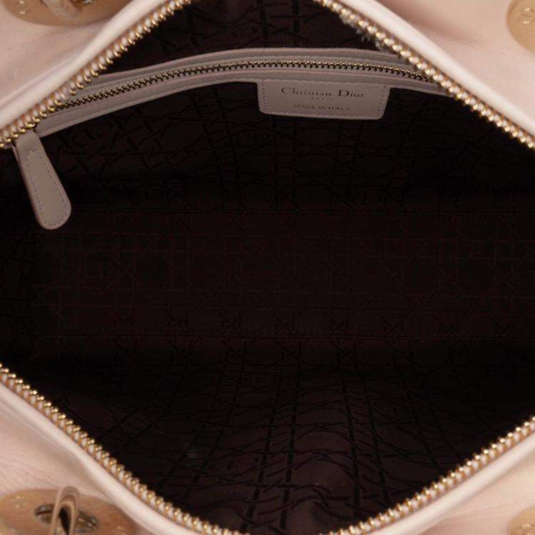 Pre Owned Dior Pink Large Lambskin Cannage Lady Dior