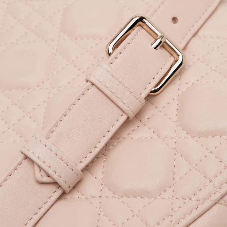 Pre Owned Dior Pink Large Lambskin Cannage Lady Dior