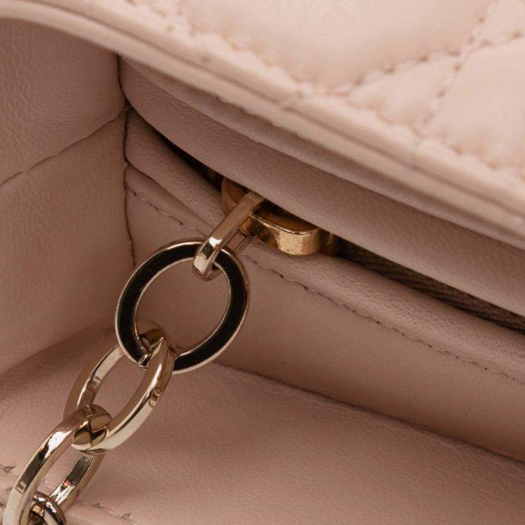 Pre Owned Dior Pink Large Lambskin Cannage Lady Dior