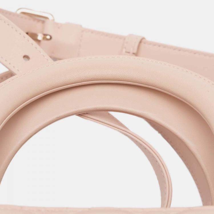 Pre Owned Dior Pink Large Lambskin Cannage Lady Dior