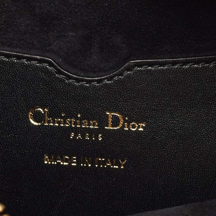 Pre Owned Dior Black Cannage Leather Small Vibe Hobo