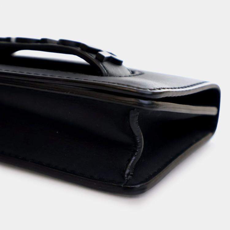 Pre Owned Dior Black Mini Ultra Matte Calfskin J'Adior Chain Flap